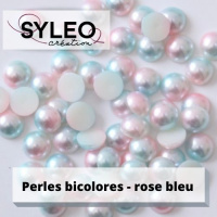 demi-perles bicolore rose et bleu 618230674