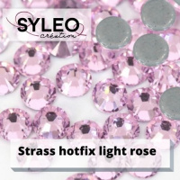 strass en cristal hotfix light rose