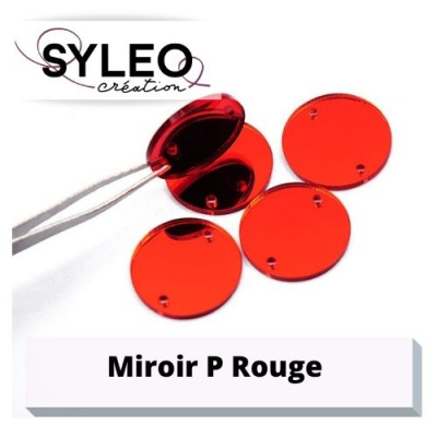 miroir  coudre rond rouge 1965134073