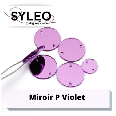 miroir  coudre rond violet 498027553