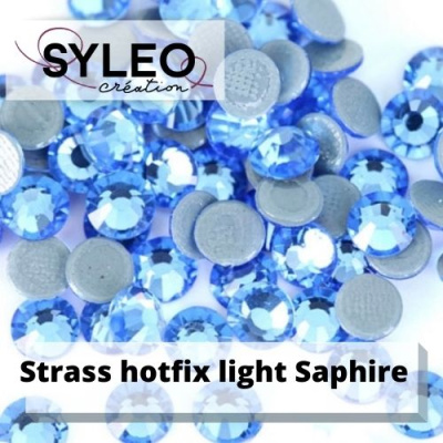 strass en cristal hotfix light saphire